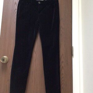 NWT LC Lauren Conrad black velvet pants skinny 5 pockets cotton, high en, sz 6